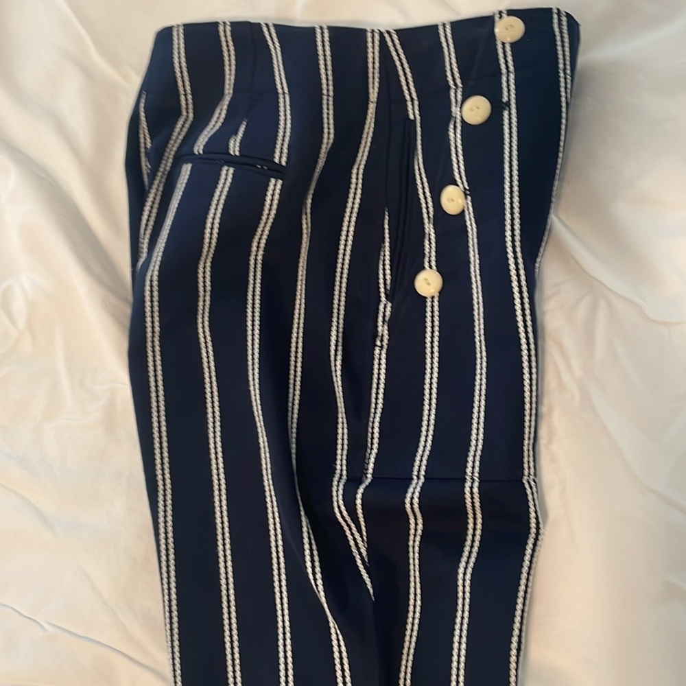 J. Crew Sailor Pant in Stripe Navy and White - Picture 5 of 14
